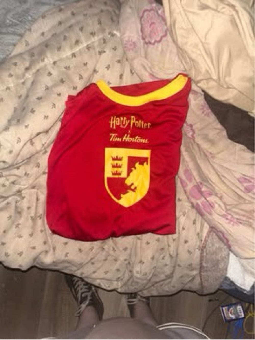 Harry Potter x Tim Hortons Red and Yellow Crest Tee